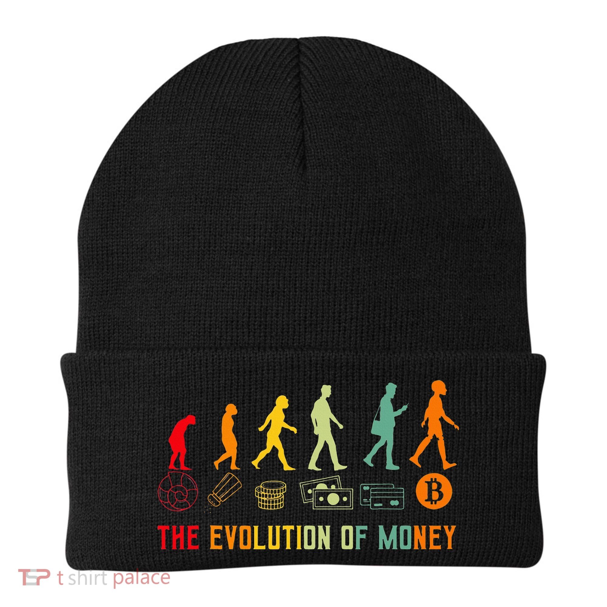 The Evolution Of Money Bitcoin Btc Crypto Cryptocurrency Beanie