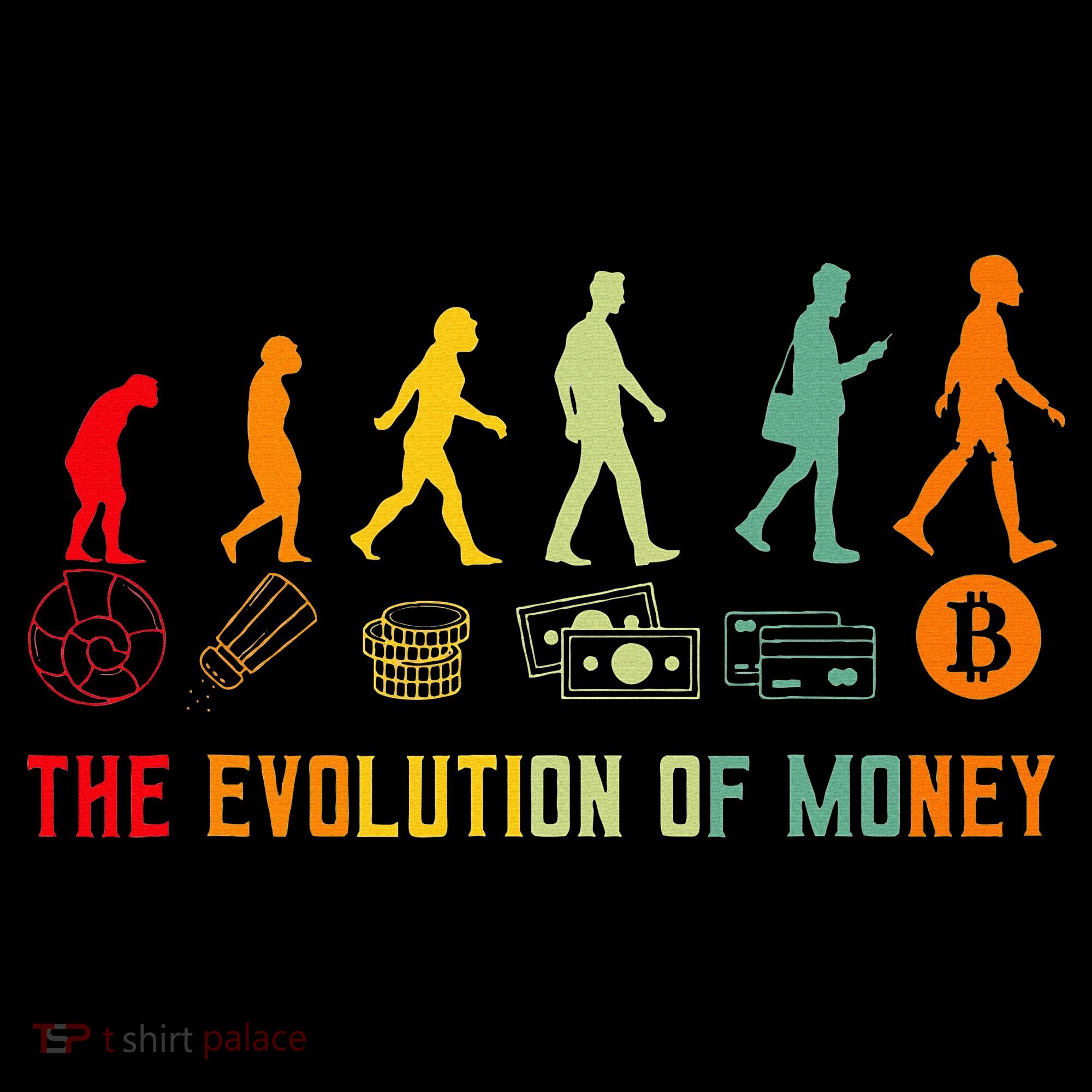The Evolution Of Money Bitcoin Btc Crypto Cryptocurrency Coaster