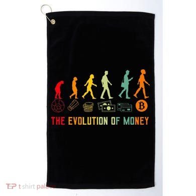 The Evolution Of Money Bitcoin Btc Crypto Cryptocurrency Golf Towel