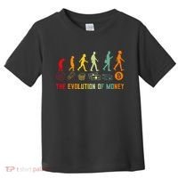 The Evolution Of Money Bitcoin Btc Crypto Cryptocurrency Toddler T-Shirt thumb 0