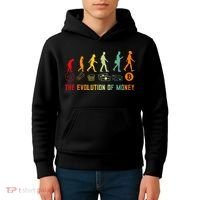 The Evolution Of Money Bitcoin Btc Crypto Cryptocurrency Kids Hoodie thumb 4