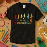 The Evolution Of Money Bitcoin Btc Crypto Cryptocurrency Kids T-Shirt thumb 3