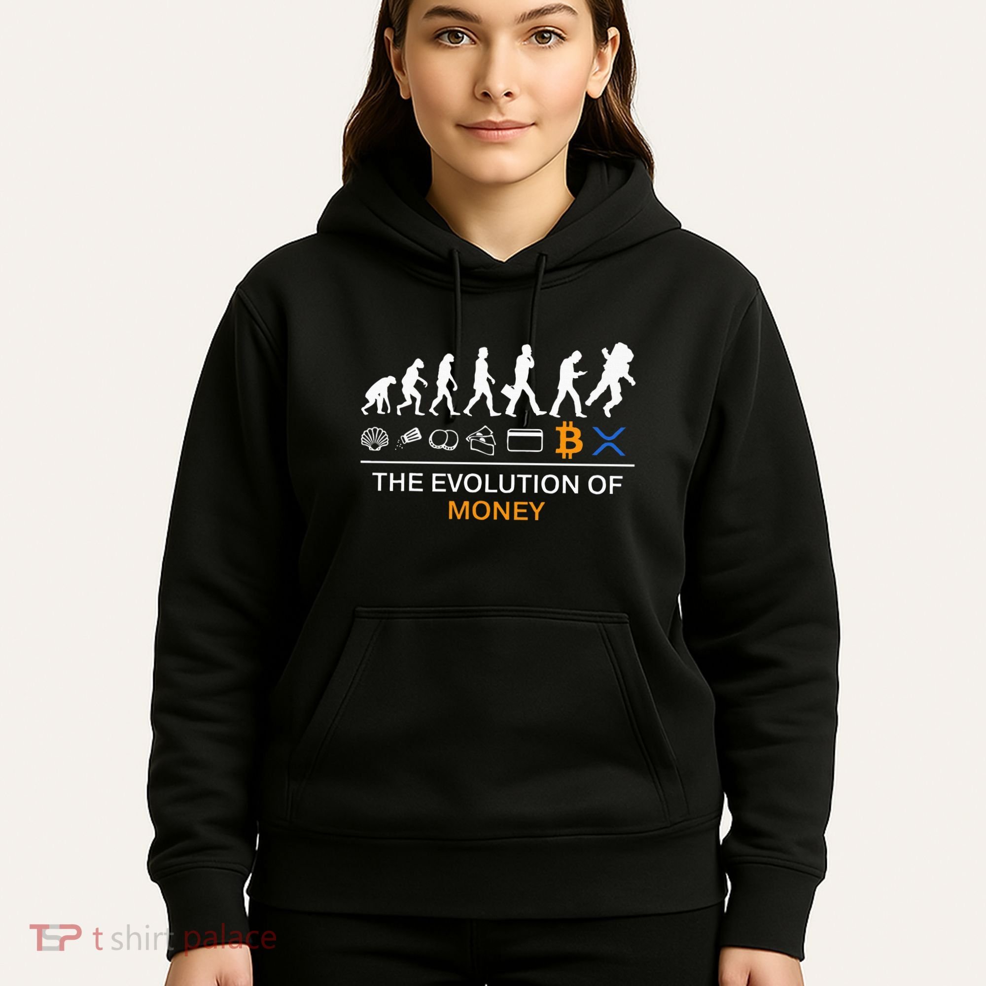 The Evolution Of Money Bitcoin Ripple Xrp To The Moon Hoodie