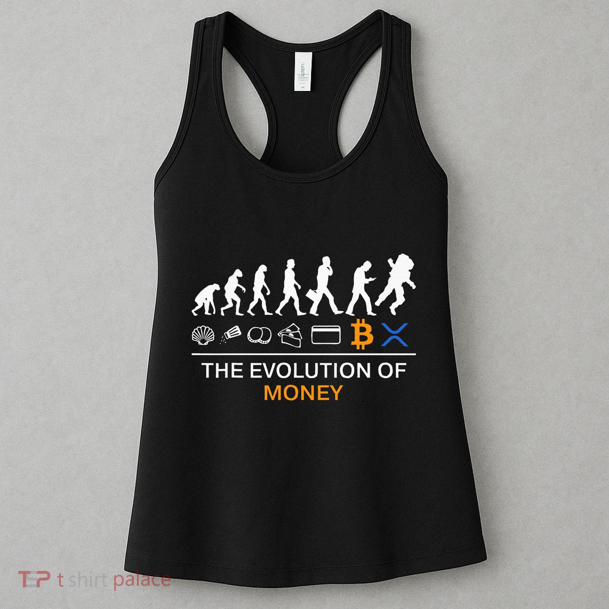The Evolution Of Money Bitcoin Ripple Xrp To The Moon Women's Tank Top