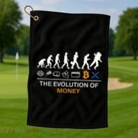 The Evolution Of Money Bitcoin Ripple Xrp To The Moon Golf Towel thumb 1