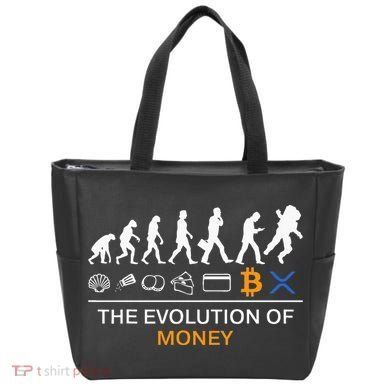 The Evolution Of Money Bitcoin Ripple Xrp To The Moon Tote Bag