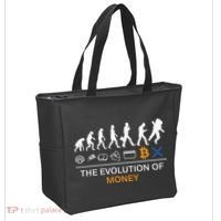The Evolution Of Money Bitcoin Ripple Xrp To The Moon Tote Bag thumb 2