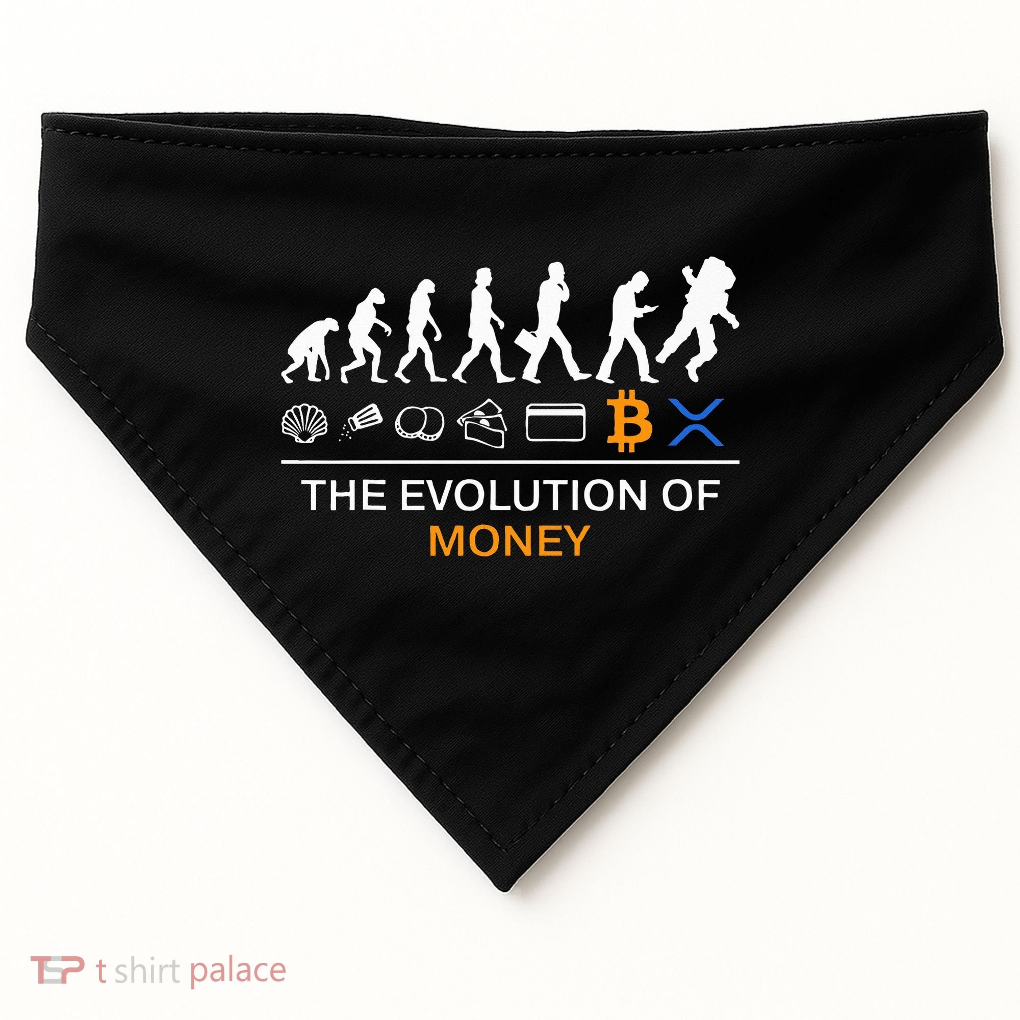 The Evolution Of Money Funny Bitcoin Ripple Xrp To The Moon USA-Made Doggie Bandana