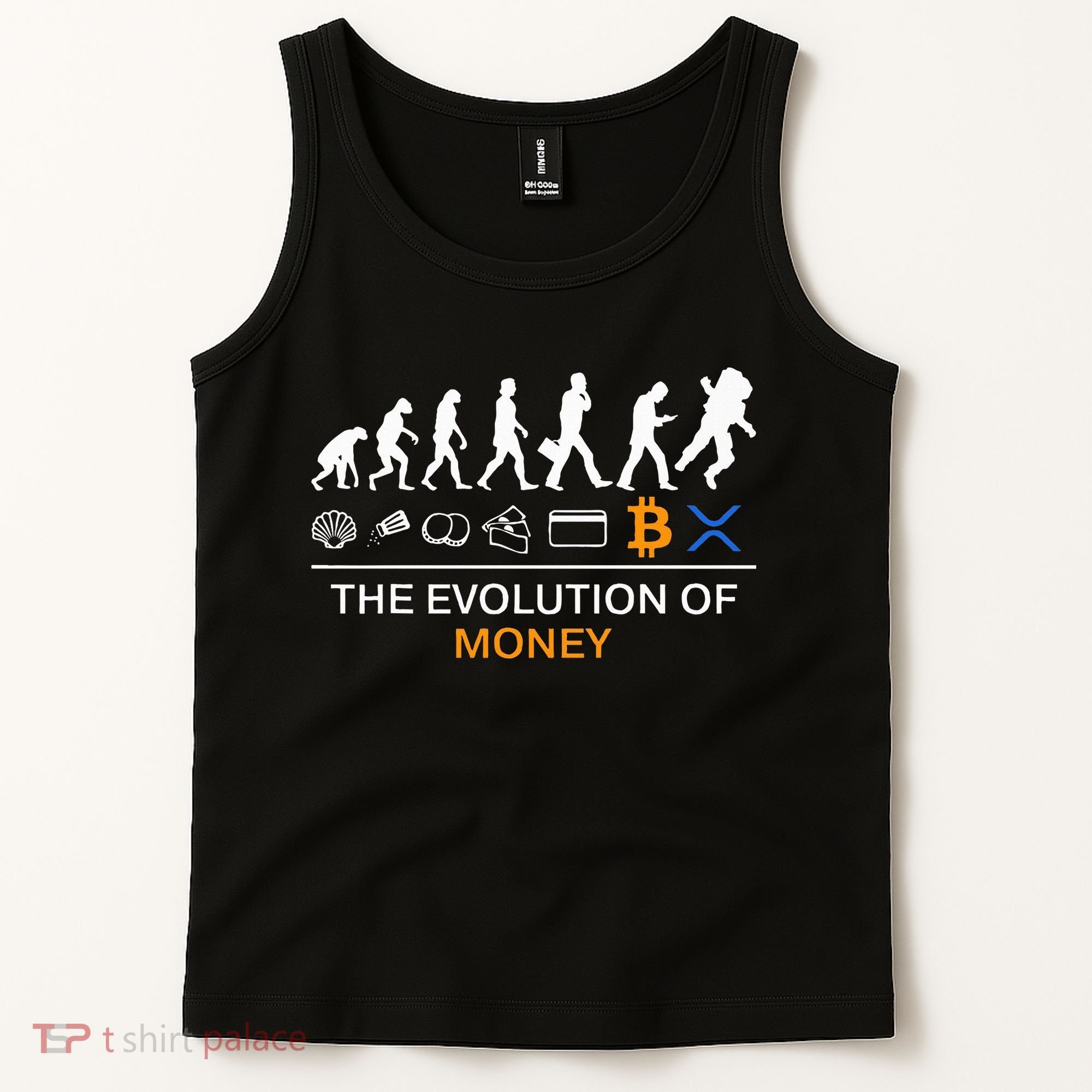 The Evolution Of Money Funny Bitcoin Ripple Xrp To The Moon Tank Top