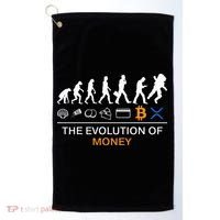 The Evolution Of Money Funny Bitcoin Ripple Xrp To The Moon Golf Towel thumb 0
