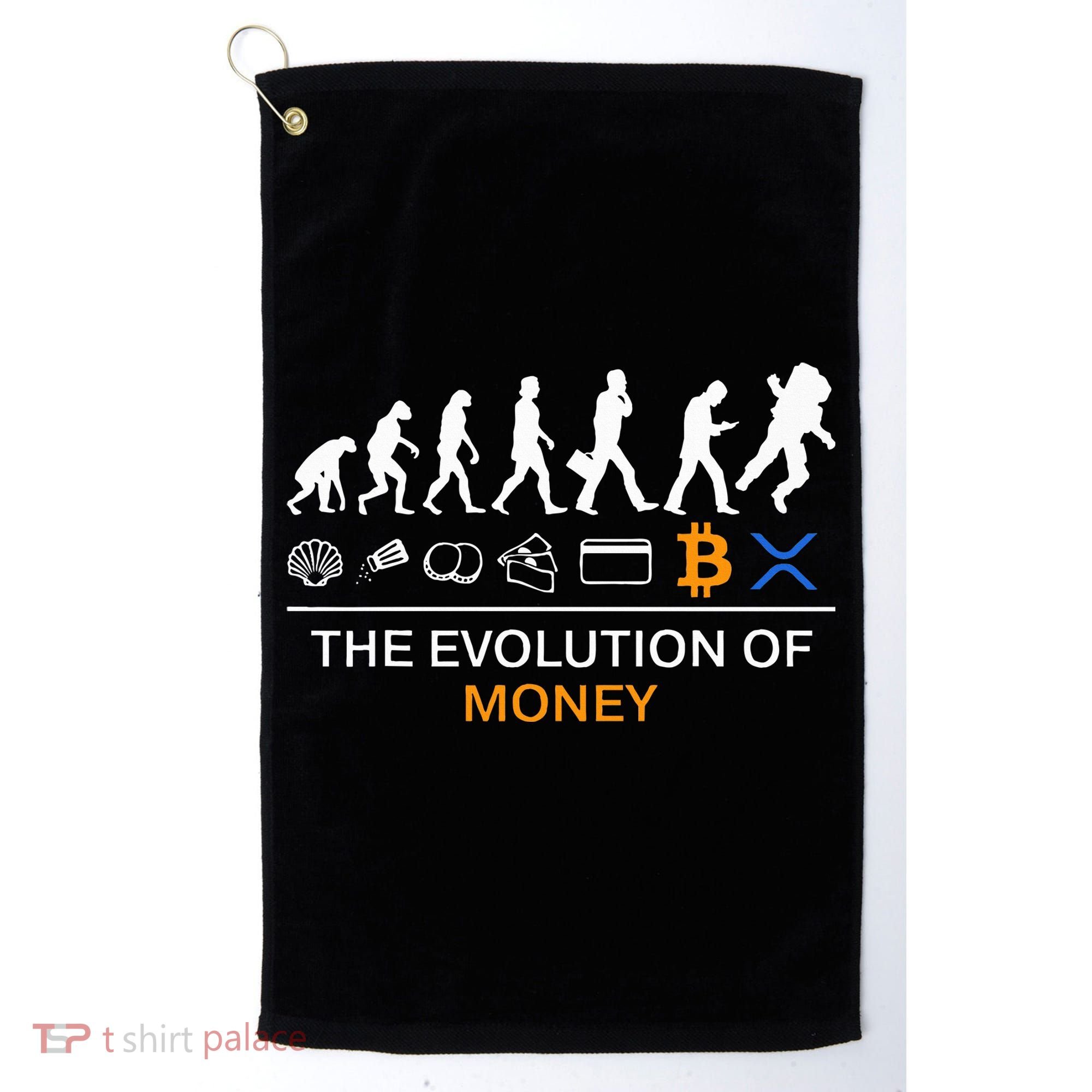 The Evolution Of Money Funny Bitcoin Ripple Xrp To The Moon Golf Towel