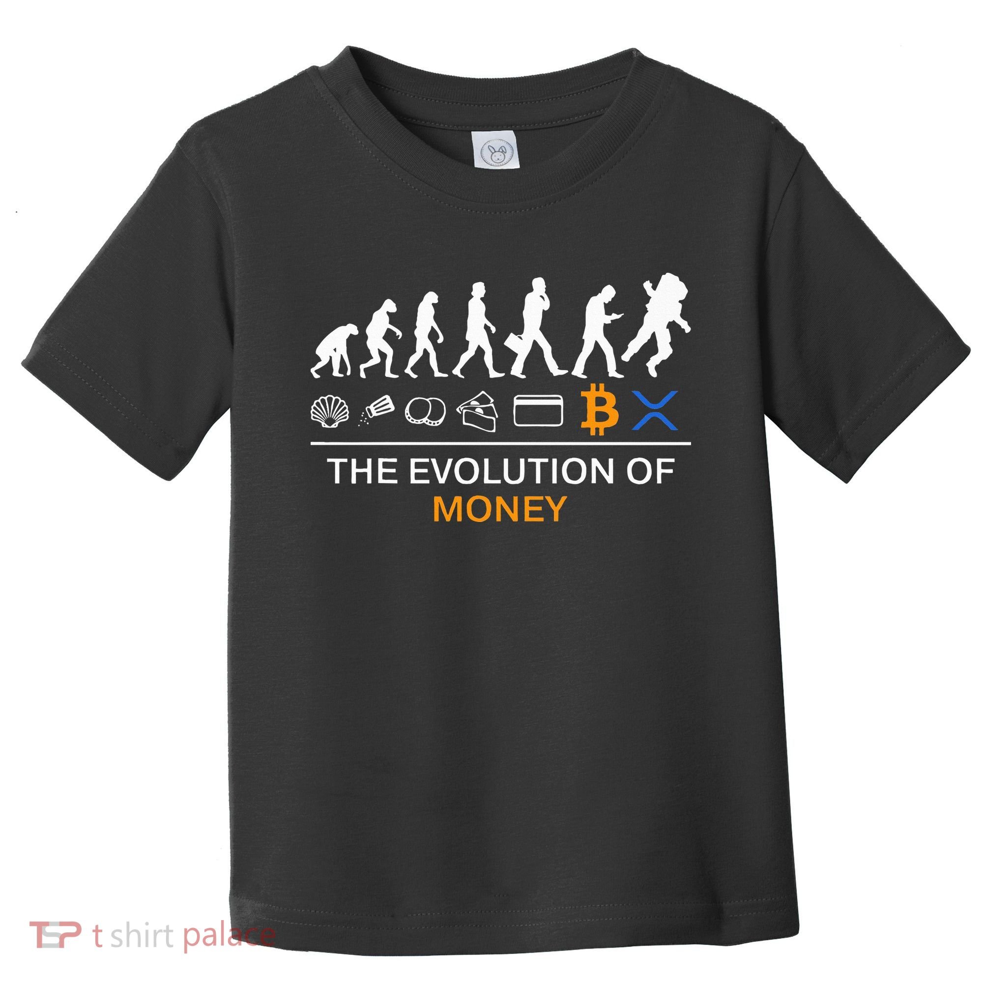The Evolution Of Money Funny Bitcoin Ripple Xrp To The Moon Toddler T-Shirt