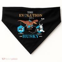The Evolution Of A Husky Or Evolution Of Dogs USA-Made Doggie Bandana thumb 0