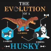 The Evolution Of A Husky Or Evolution Of Dogs USA-Made Doggie Bandana thumb 2