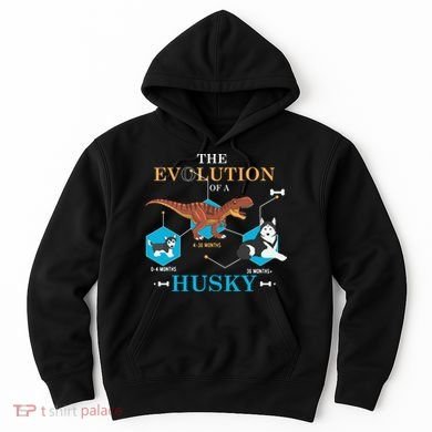 The Evolution Of A Husky Or Evolution Of Dogs Hoodie