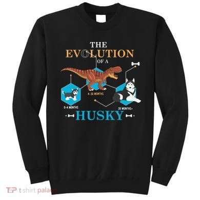 The Evolution Of A Husky Or Evolution Of Dogs Sweatshirt