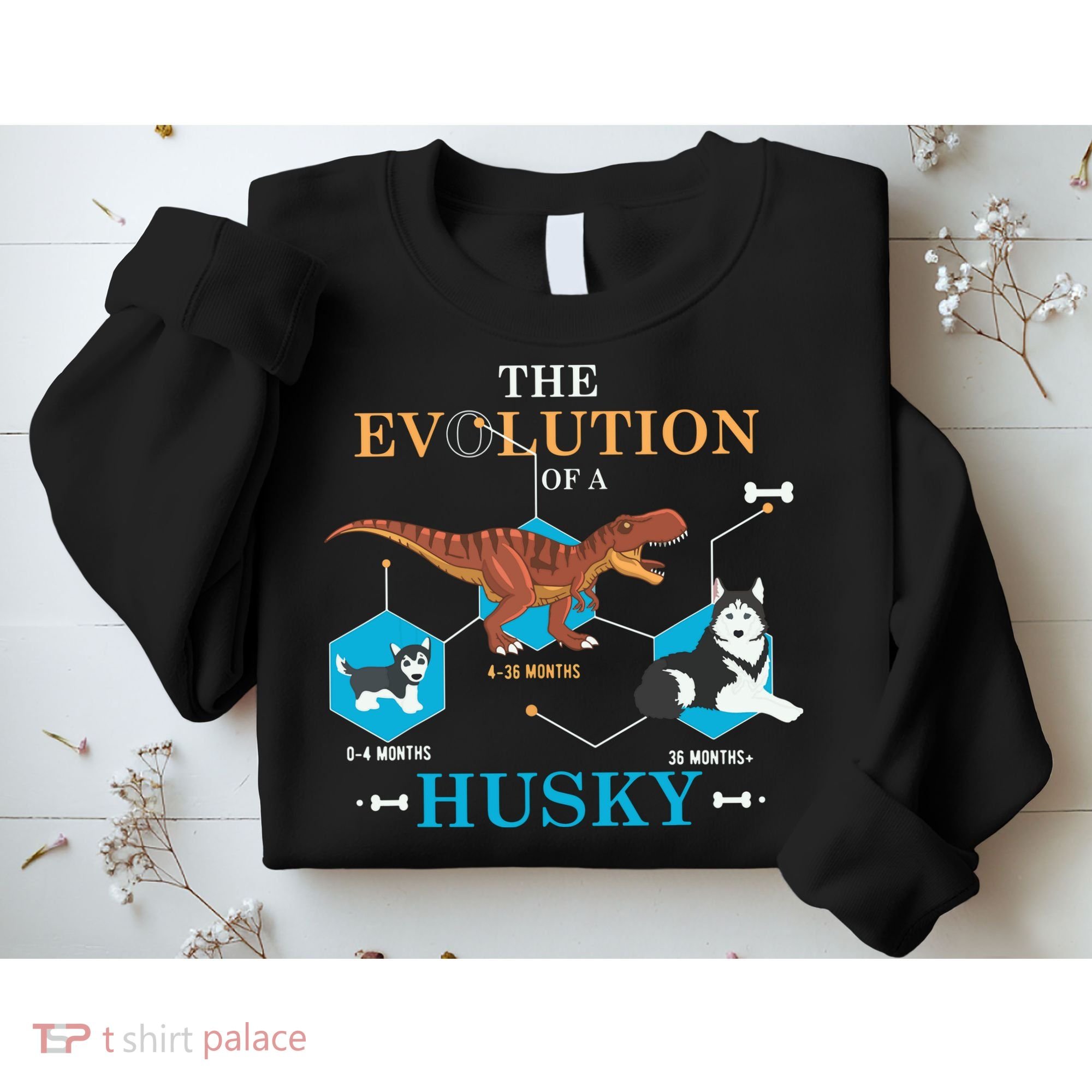 The Evolution Of A Husky Or Evolution Of Dogs Sweatshirt