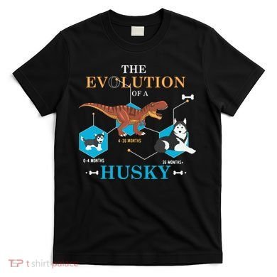 The Evolution Of A Husky Or Evolution Of Dogs T-Shirt