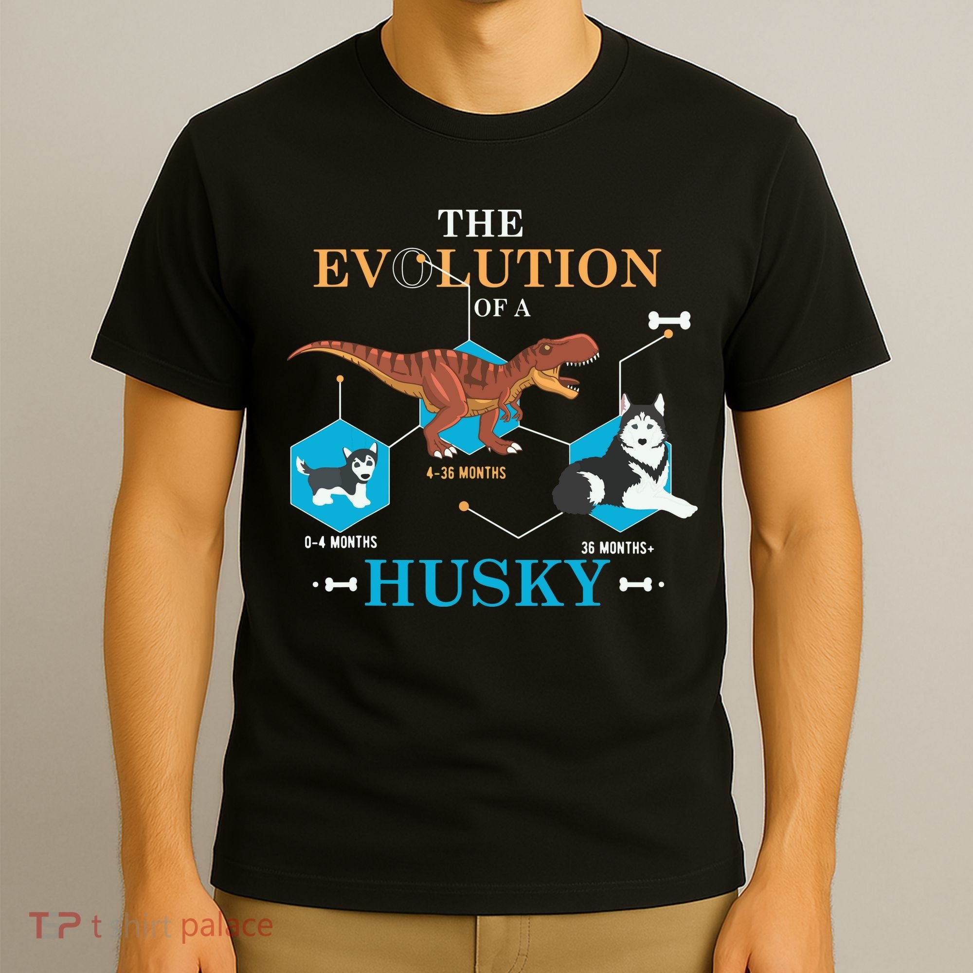 The Evolution Of A Husky Or Evolution Of Dogs T-Shirt