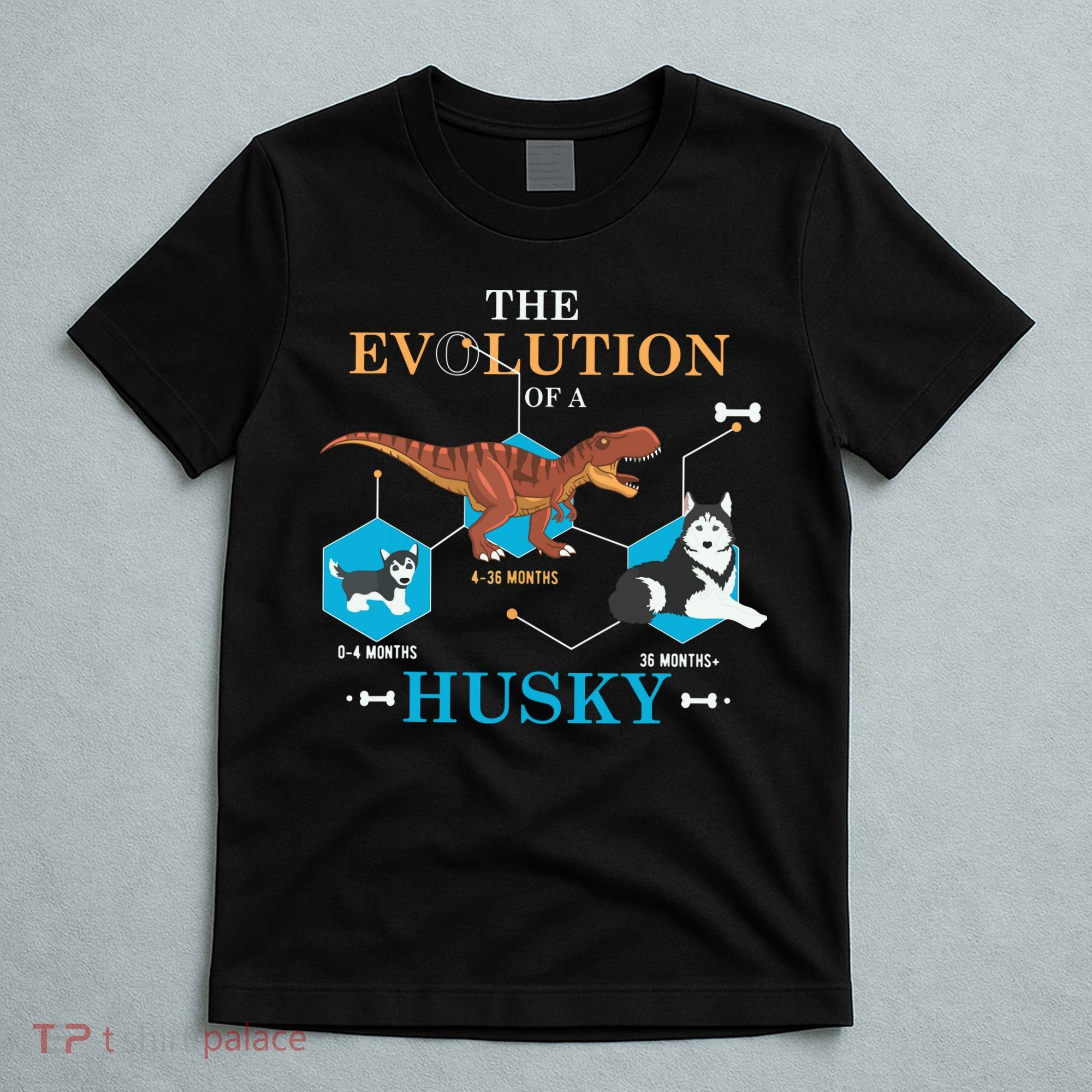 The Evolution Of A Husky Or Evolution Of Dogs T-Shirt