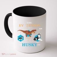 The Evolution Of A Husky Or Evolution Of Dogs Coffee Mug thumb 0