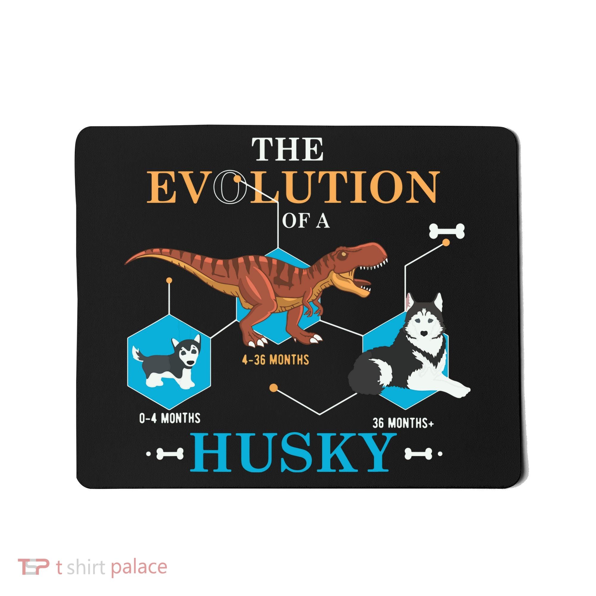 The Evolution Of A Husky Or Evolution Of Dogs Mousepad