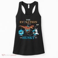 The Evolution Of A Husky Or Evolution Of Dogs Women's Tank Top thumb 0