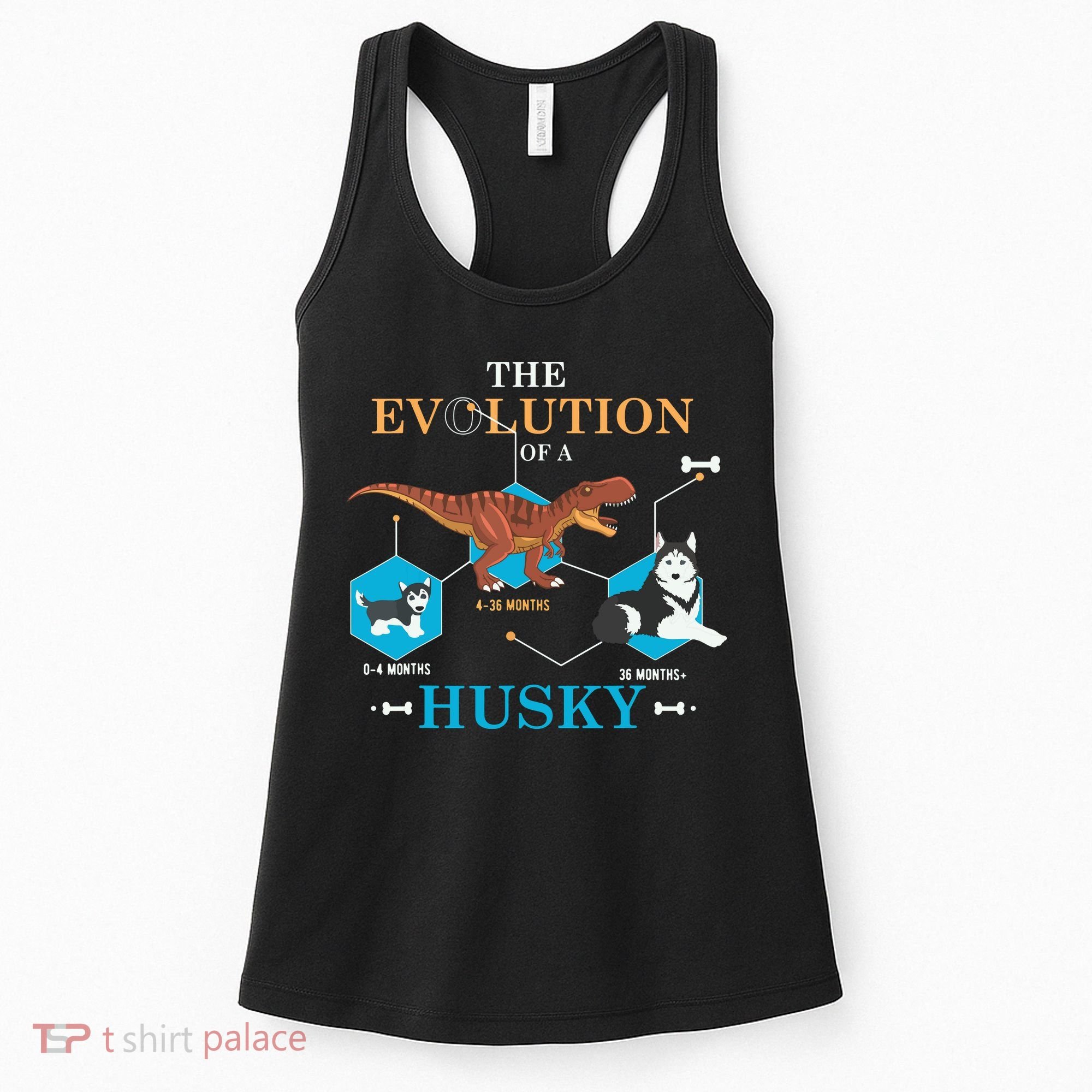 The Evolution Of A Husky Or Evolution Of Dogs Women's Tank Top
