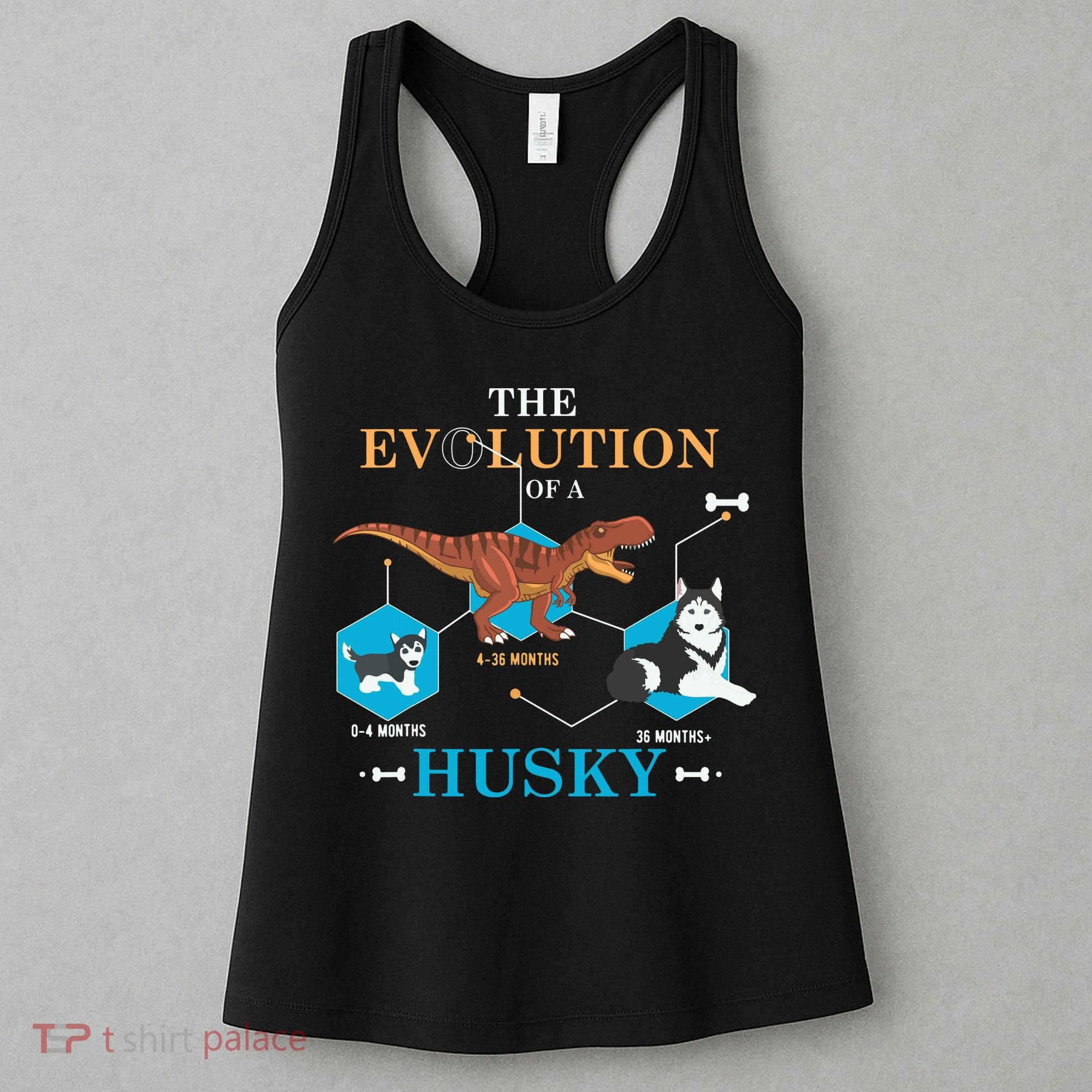 The Evolution Of A Husky Or Evolution Of Dogs Women's Tank Top