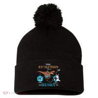 The Evolution Of A Husky Or Evolution Of Dogs Pom Pom 12in Knit Beanie thumb 0