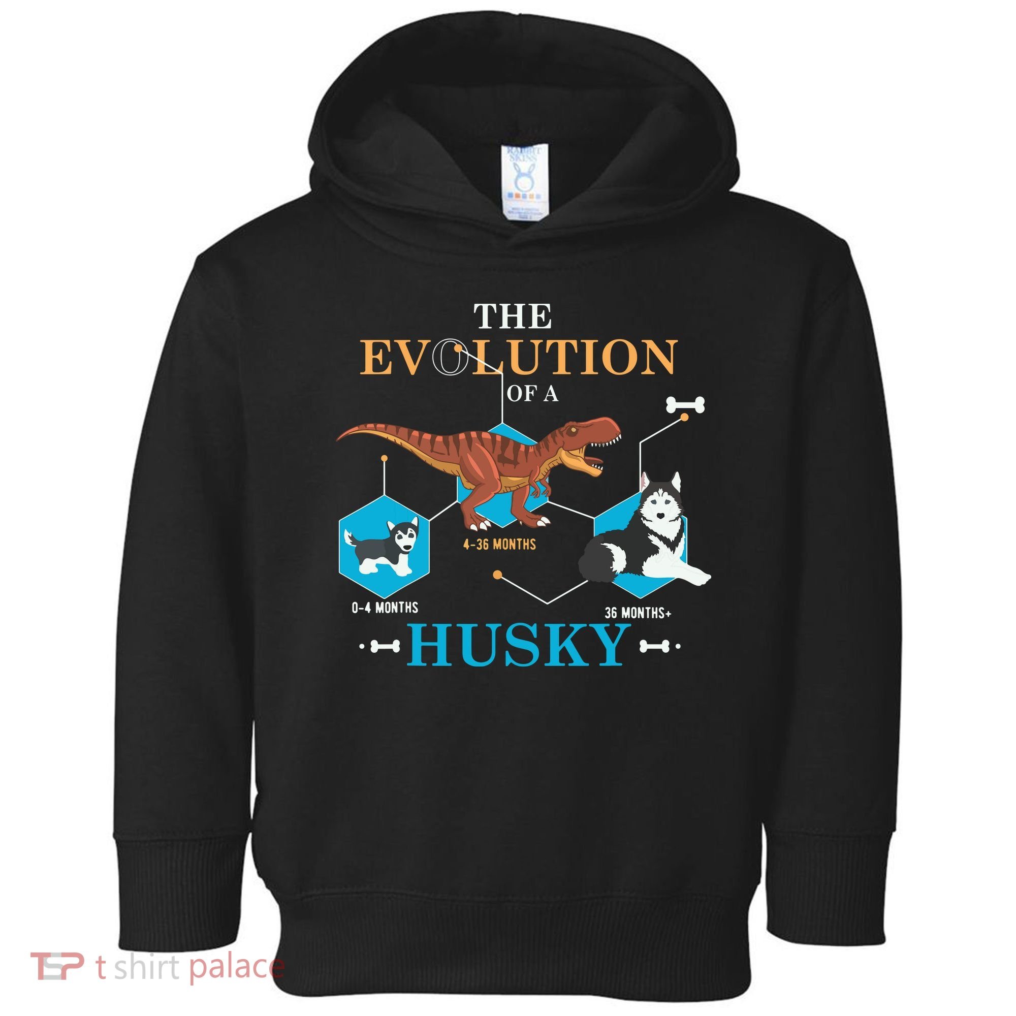 The Evolution Of A Husky Or Evolution Of Dogs Toddler Hoodie