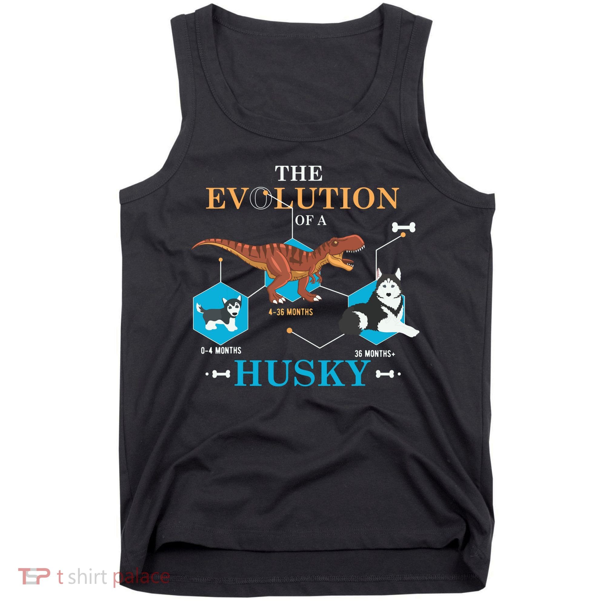 The Evolution Of A Husky Or Evolution Of Dogs Tank Top