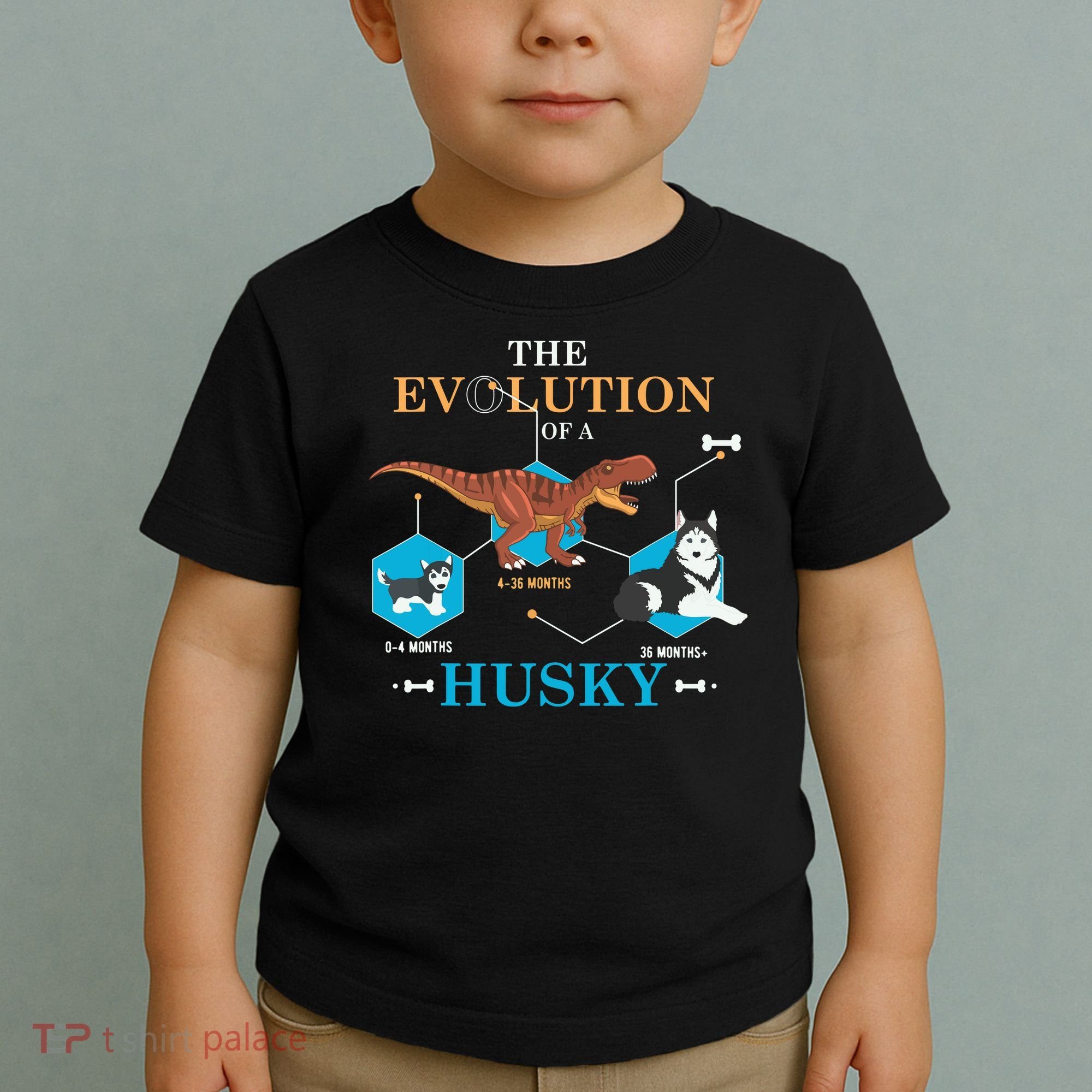 The Evolution Of A Husky Or Evolution Of Dogs Toddler T-Shirt