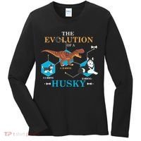 The Evolution Of A Husky Or Evolution Of Dogs Women's Long Sleeve Shirt thumb 0