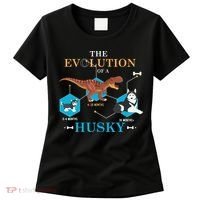 The Evolution Of A Husky Or Evolution Of Dogs Women's T-Shirt thumb 0