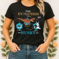 The Evolution Of A Husky Or Evolution Of Dogs Women's T-Shirt thumb 2