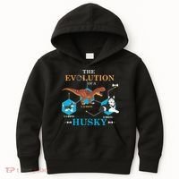 The Evolution Of A Husky Or Evolution Of Dogs Kids Hoodie thumb 0
