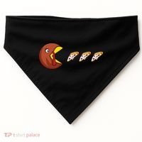Turkey Eat Pizza Happy Thanksgiving USA-Made Doggie Bandana thumb 0