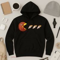 Turkey Eat Pizza Happy Thanksgiving Hoodie thumb 3