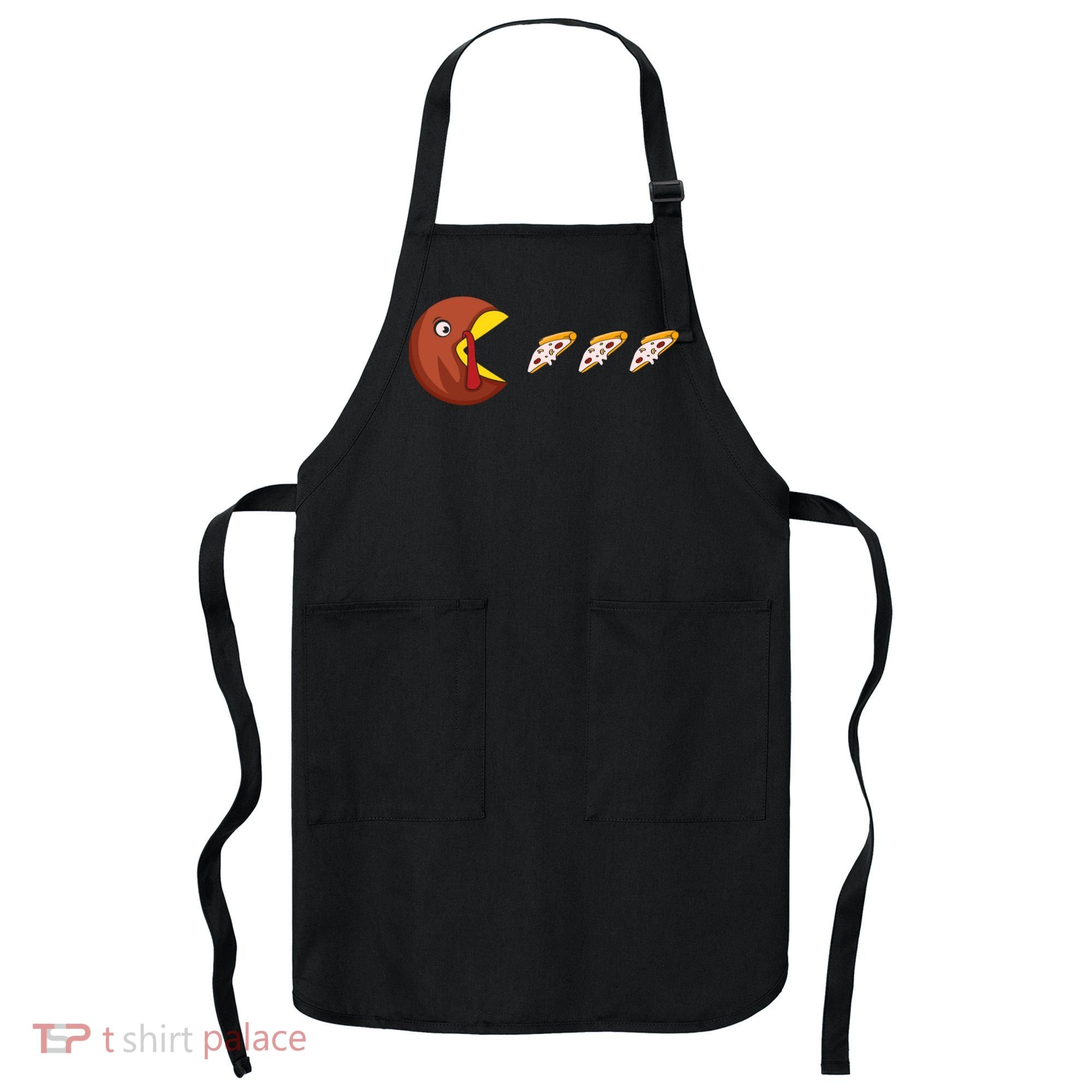 Turkey Eat Pizza Happy Thanksgiving Apron