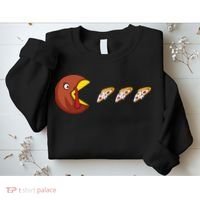 Turkey Eat Pizza Happy Thanksgiving Sweatshirt thumb 2