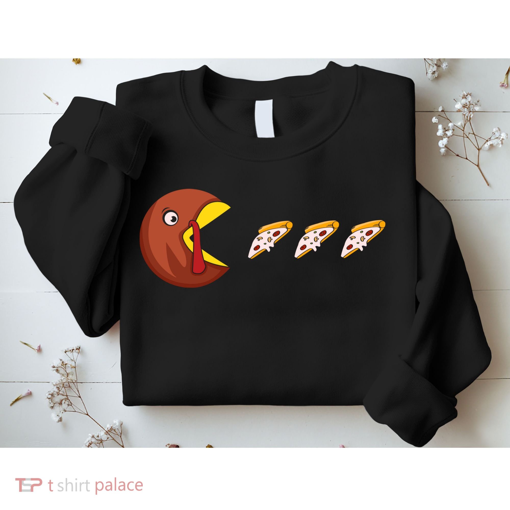 Turkey Eat Pizza Happy Thanksgiving Sweatshirt