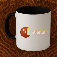 Turkey Eat Pizza Happy Thanksgiving Coffee Mug thumb 2