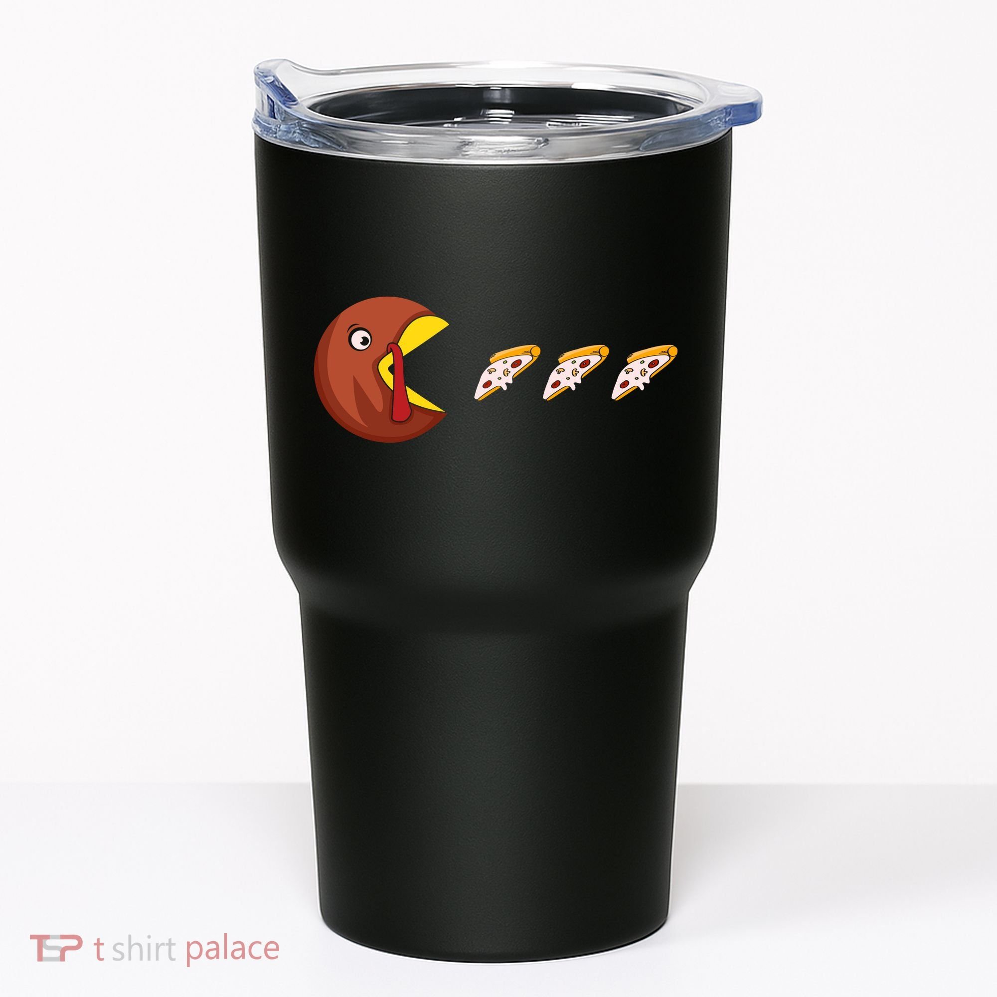Turkey Eat Pizza Happy Thanksgiving Tumbler