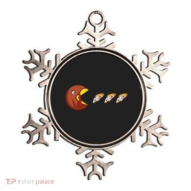 Turkey Eat Pizza Happy Thanksgiving Ornament