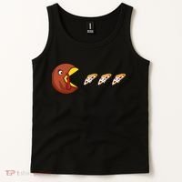 Turkey Eat Pizza Happy Thanksgiving Tank Top thumb 2