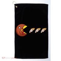 Turkey Eat Pizza Happy Thanksgiving Golf Towel thumb 0