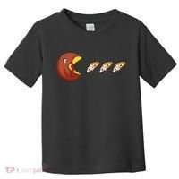 Turkey Eat Pizza Happy Thanksgiving Toddler T-Shirt thumb 0