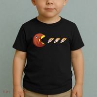 Turkey Eat Pizza Happy Thanksgiving Toddler T-Shirt thumb 2