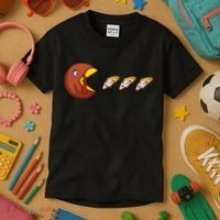 Turkey Eat Pizza Happy Thanksgiving Kids T-Shirt thumb 3